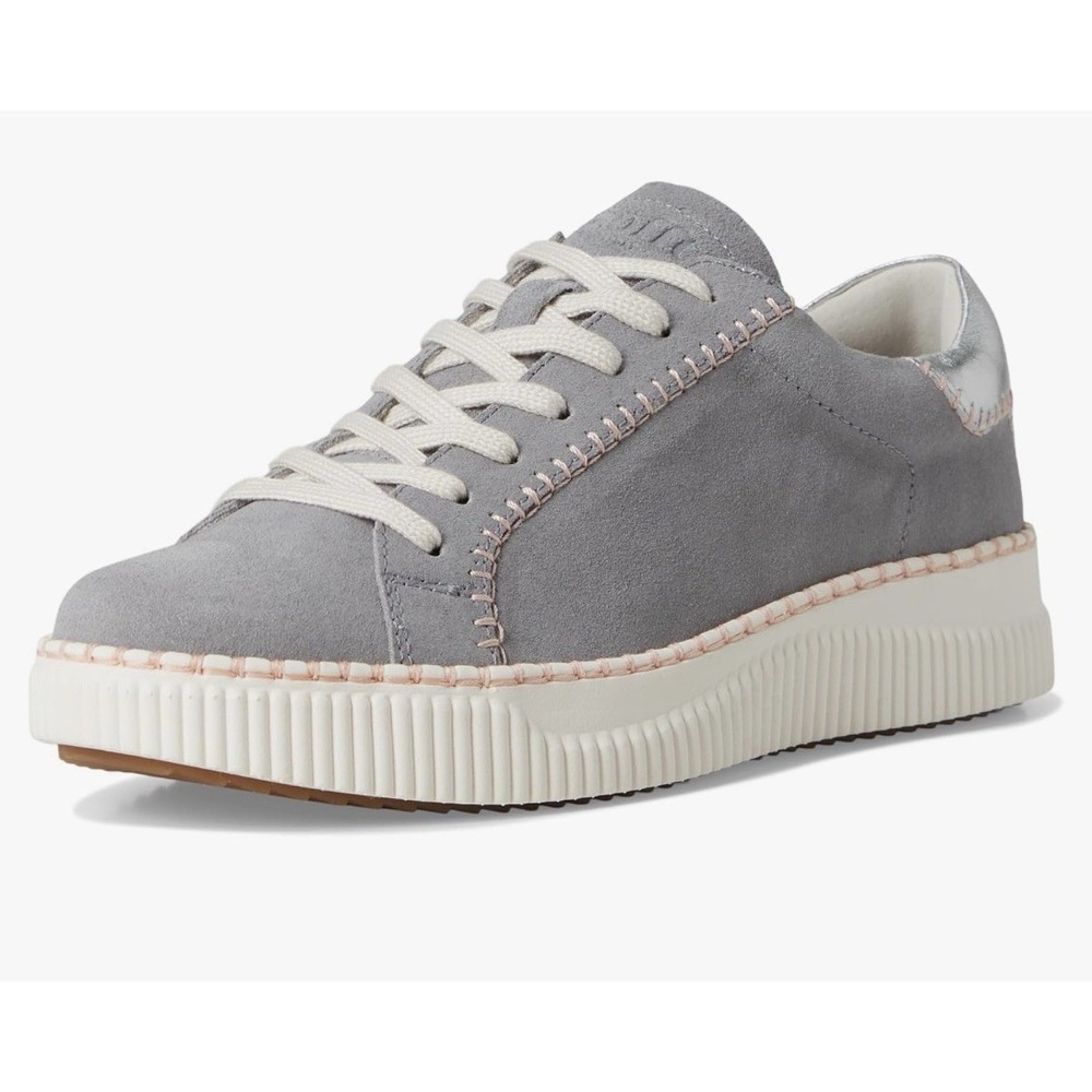 Sofft Sneaker Womens 6 EU‎ 37 Frazier Chambray Silver Gray Suede New